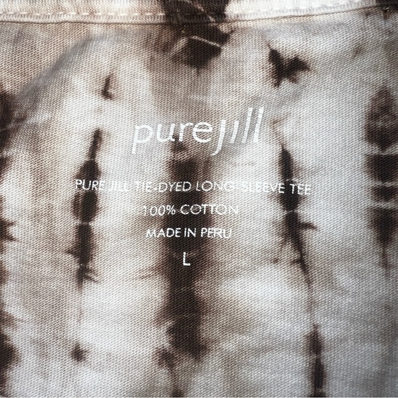 J. Jill Pure Jill Tie-Dyed Long Sleeve Tee Size Large - Picture 4 of 10